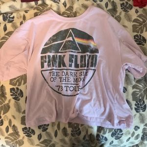 Lavender Pink Floyd Cropped Tee